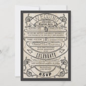 Vintage mittelalterliche Hochzeit der Renaissance Einladung (Vorderseite)