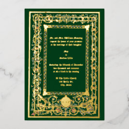 Vintage "mittelalterliche" Hochzeit Folieneinladung