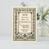 Vintage "mittelalterliche" Hochzeit RSVP Karte (Stehend Vorderseite)