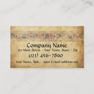 Vintage mittelalterliche Manuskript-Fahne Visitenkarte