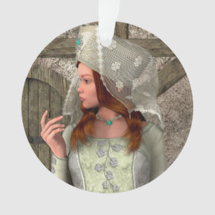 Vintage Mittelalterliche Prinzessin Renaissance Ku Ornament