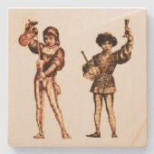 "Vintage mittelalterliche Trinkserver" Steinuntersetzer (Vorderseite)