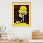 Vintage Mitternachtsfalten (Hicks) Poster (Küche)