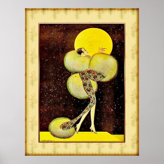 Vintage Mitternachtsfalten (Hicks) Poster (Vorne)