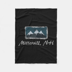Vintage Mittersill New Hampshire Winter Skifahren Fleecedecke