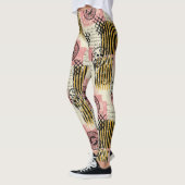 Vintage Mixed-Media Collage - Distressed Paper (1) Leggings (Links)