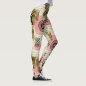 Vintage Mixed-Media Collage - Distressed Paper (1) Leggings (Rechts)