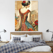 Vintage Mixed-Media-Collage Leinwanddruck (Insitu (Schlafzimmer))