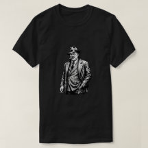 Vintage-Mobster-Chef-Fedora-Zigarre-Noir-Grafik