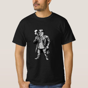 Vintage-Mobster-Gangster-Zigarre rauchend T-Shirt