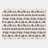 Vintage Mod-Bäume und Veranstaltungen Urlaub Geschenkpapier Set (Vorderseite 3)