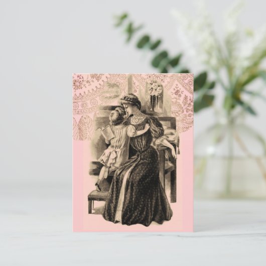 Vintage Mode 1900 Postkarte (Stehend Vorderseite)