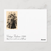 Vintage Mode 1900 Postkarte (Rückseite)