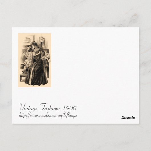 Vintage Mode 1900 Postkarte (Rückseite)