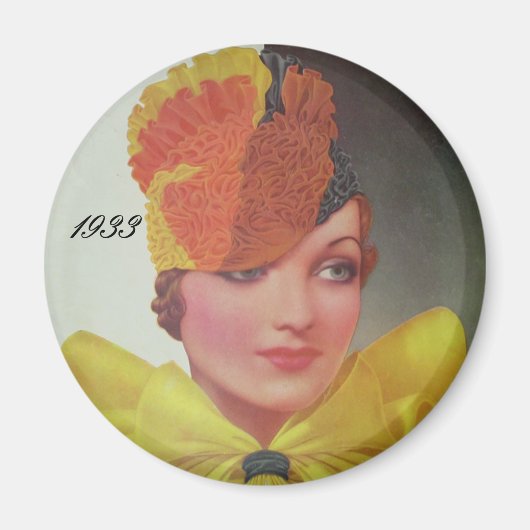 Vintage Mode 1933 Magnet (Vorne)