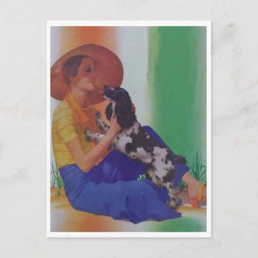 Vintage Mode 1933 Postkarte (Vorderseite)