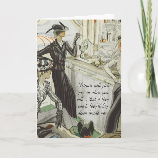 Vintage Mode-Anzeige: Freundschaft Karte (Vorderseite)