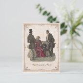 Vintage Mode Biedermeier Gentlemen Benutzerdefinie Postkarte (Stehend Vorderseite)