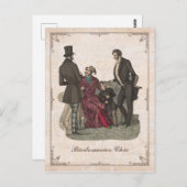 Vintage Mode Biedermeier Gentlemen Benutzerdefinie Postkarte (Vorne/Hinten)