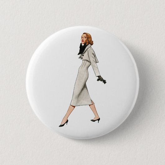 Vintage-Mode-Bildschaltfläche Button (Vorderseite)