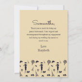 Vintage Mode Danke Junior Bridesmaid Card Einladung (Rückseite)