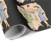 Vintage Mode der 40er Jahre Geschenkpapier (Rolleneckpunkt)