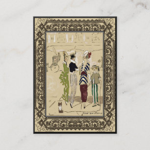 Vintage Mode Design Kleines Unternehmen Visitenkarte