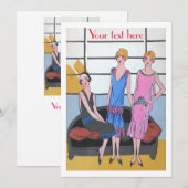 Vintage Mode Einladung (Vorne/Hinten)