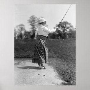 Vintage Mode für Frauen im Golfing, 1910er Poster