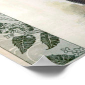 Vintage Mode Illustration Lady Botanischer Hut Poster (Ecke)