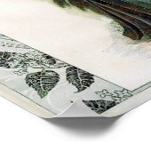 Vintage Mode Illustration Lady Bouffant Hat Poster (Ecke)