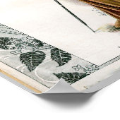 Vintage Mode Illustration Lady in Feather Hat Poster (Ecke)