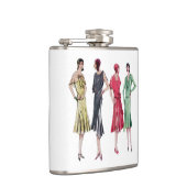 Vintage Mode-Illustrations-Flasche der Flachmann (Rechts)