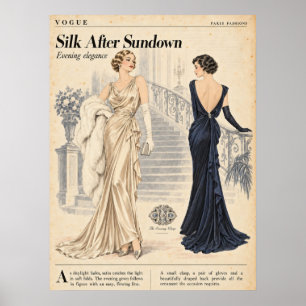 Vintage Mode Junk Journal Seiten, Retro-Mode Poster
