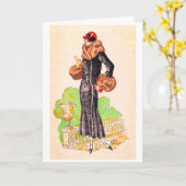 Vintage Mode Karte (Gelbe Blume)