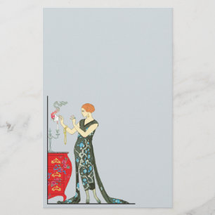 Vintage Mode Kunst-Deko-Freitags Briefpapier