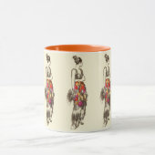 Vintage Mode-Lady mit Frühlingskleid Tasse (Zentrum)