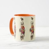Vintage Mode-Lady mit Frühlingskleid Tasse (Vorderseite Links)