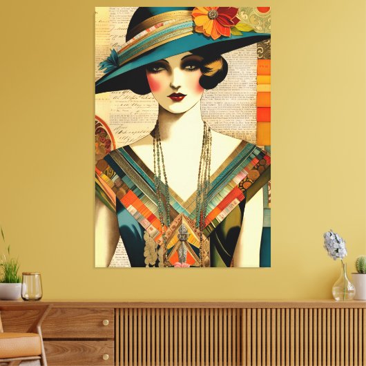 Vintage Mode Leinwanddruck (Insitu (Wohnzimmer))