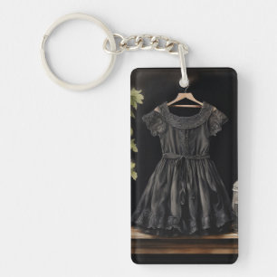 Vintage Mode Little Black Dress (LBD) Schlüsselanhänger