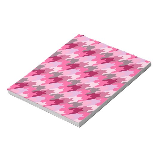 Vintage Mode - Muster Moderner Frühling Notizblock (Rotiert)