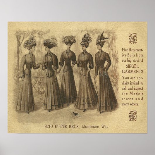 Vintage Mode Poster (Vorne)