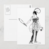 Vintage Mode Postkarte (Vorne/Hinten)