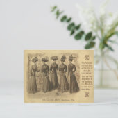 Vintage Mode Postkarte (Stehend Vorderseite)