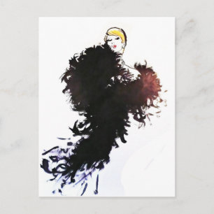 Vintage Mode Postkarte