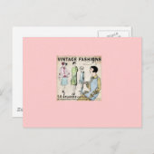 Vintage Mode Postkarte (Vorne/Hinten)