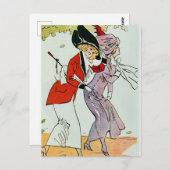 Vintage Mode-Postkarte Postkarte (Vorne/Hinten)