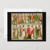 Vintage Mode, Regency Shawls, 1888 Postkarte (Vorne/Hinten)