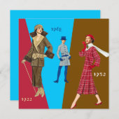 Vintage Mode-Show-Einladung Einladung (Vorne/Hinten)