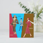 Vintage Mode-Show-Einladung Einladung (Stehend Vorderseite)